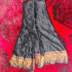 Black and gold hijab scarf wrap